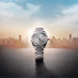 Tissot PRC 100 Solar Quartz Silver Dial Brown Leather Strap Watch for Men - T151.422.16.031.00