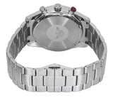 Emporio Armani Racer Chronograph White Dial Silver Steel Strap Watch for Men - AR11645