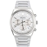 Seiko Conceptual Chronograph White Dial Silver Steel Strap Watch for Men - SSB451P1