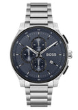 Hugo Boss Peak 2.0 Chronograph Blue Dial SIlver Steel Strap Watch for Men - 1514189