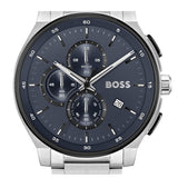 Hugo Boss Peak 2.0 Chronograph Blue Dial SIlver Steel Strap Watch for Men - 1514189