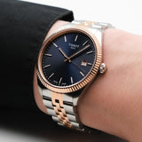 Tissot Ballade Quartz Blue Dial Two Tone Steel Strap Watch for Men - T156.410.22.041.00