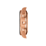 Tissot PRS 516 Chronograph Black Dial Rose Gold Steel Strap Watch for Men - T149.417.33.051.00