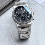 Seiko Conceptual Chronograph Grey Dial Silver Steel Strap Watch for Men - SSB455P1