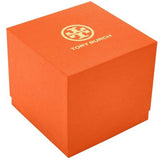 Tory Burch The Tory Chronograph White Dial Maroon Jacquard Strap Watch for Women - TBW1050