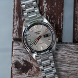 Seiko 5 Sports SNXS Series Automatic Beige Dial Silver Steel Strap Watch for Men - SRPK91K1
