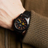 Seiko 5 Sports Flieger Pilot Automatic Black Dial Black Nylon Strap Watch for Men - SRPH33K1