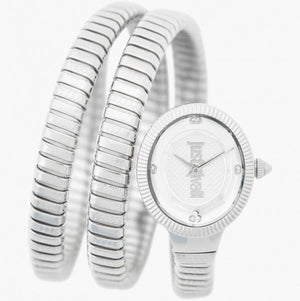 Just Cavalli After Party Silver Dial Silver Steel Strap Watch for Women - JC1L269M0015
