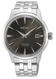 Seiko Presage Cocktail Time Automatic Black Dial Silver Steel Strap Watch for Men - SRPE17J1