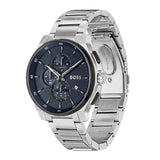 Hugo Boss Peak 2.0 Chronograph Blue Dial SIlver Steel Strap Watch for Men - 1514189