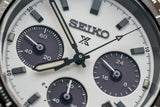 Seiko Prospex Speedtimer Solar Chronograph White Dial Silver Steel Strap Watch for Men - SSC813