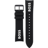Hugo Boss Strike Chronograph Black Dial Black Rubber Strap Watch for Men - 1514289