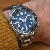 Seiko Prospex Marinemaster Automatic Scuba Divers Blue Dial Silver Steel Strap Watch for Men - SPB187J1