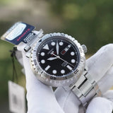 Seiko 5 Sports Automatic Black Dial Silver Steel Strap Watch for Men - SRPC61J1