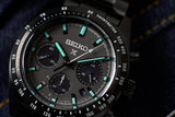 Seiko Prospex Speedtimer The Black Series Limited Edition Black Dial Black Steel Strap Watch for Men - SSC917