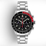 Seiko Prospex Speedtimer Solar Chronograph Black Dial Silver Steel Strap Watch for Men - SSC915