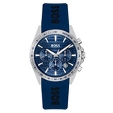 Hugo Boss Strike Chronograph Blue Dial Blue Rubber Strap Watch for Men - 1514239
