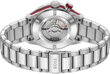 Hugo Boss Bossmatic Automatic Red Dial Silver Steel Strap Watch for Men - 1514179