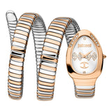 Just Cavalli Vezzoso Silver Dial Two Tone Steel Strap Watch for Women - JC1L230M0075