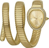 Just Cavalli Doppio Gold Dial Gold Steel Strap Watch for Women - JC1L163M0025