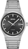 Hugo Boss Candor Automatic Black Dial Silver Steel Strap Watch for Men - 1514117