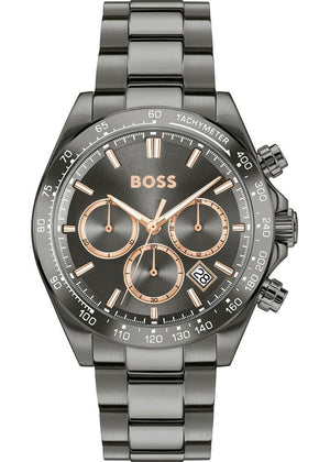 Hugo Boss Hero 2.0 Chronograph Grey Dial Grey Steel Strap Watch for Men - 1514299