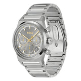 Hugo Boss Candor Chronograph Silver Dial Silver Steel Strap Watch for Men - 1514221