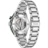 Hugo Boss Bossmatic Automatic Green Dial Silver Steel Strap Watch for Men - 1514178