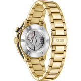 Hugo Boss Bossmatic Automatic Black Dial Gold Steel Strap Watch for Men - 1514180