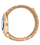 Just Cavalli Taglio Blue Dial Rose Gold Steel Strap Watch for Women - JC1L226M0045