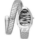 Just Cavalli Glam Evo 8 Black Dial Silver Steel Strap Watch for Women - JC1L225M0025