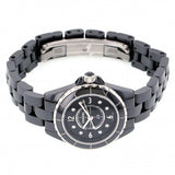 Chanel J12 Diamonds Black Dial Black Steel Strap Watch for Women - J12 H2569