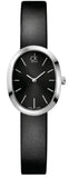 Calvin Klein Incentive Black Dial Black Rubber Strap Watch for Women - K3P231C1