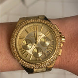 Michael Kors Camille Gold Dial Gold Steel Strap Watch for Women - MK5902