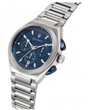 Maserati Triconic Quartz Blue Dial Silver Steel Strap Watch For Men - R8873639001