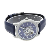 Emporio Armani Luigi Chronograph Blue Dial Blue Leather Strap Watch For Men - AR60011