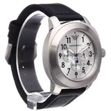 Emporio Armani Sportivo Chronograph Silver Dial Black Leather Strap Watch For Men - AR6054