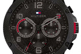 Tommy Hilfiger Blaze Chronograph Black Dial Black Steel Strap Watch For Men - 1792030