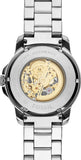 Fossil Grant Automatic Skeleton White Dial Two Tone Steel Strap Watch for Men - ME3112