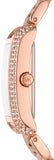 Michael Kors Emery Three-Hand Crystals Silver Dial Rose Gold Steel Strap Watch for Women - MK4641