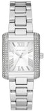 Michael Kors Emery Three-Hand Crystals White Dial Silver Steel Strap Watch for Women - MK4642