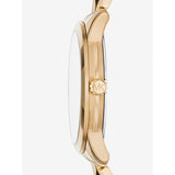 Michael Kors Runway Mercer Mother of Pearl White Dial Two Tone Steel Strap Watch For Women - MK6674