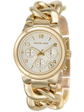 Michael Kors Runway Twist Gold Dial Gold Steel Strap Watch for Women - MK3131