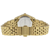 Michael Kors Lexington Quartz Blue Dial Gold Steel Strap Watch For Women - MK3271