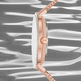 Michael Kors Pyper Quartz Mother of Pearl White Dial Rose Gold Mesh Strap Watch For Women - MK4588