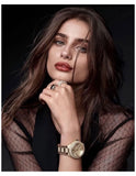 Michael Kors Camille Diamonds Gold Dial Gold Steel Strap Watch for Women - MK5720