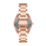 Michael Kors Tibby Chronograph White Dial Rose Gold Steel Strap Watch For Men - MK7293