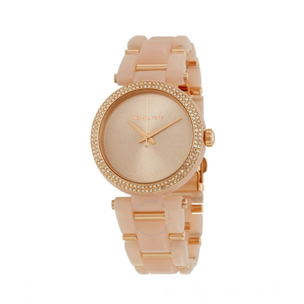 Michael Kors Delray Rose Gold Dial Rose Gold Steel Strap Watch for Women - MK4322