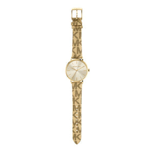 Michael Kors Addyson Quartz Gold Dial Gold Leather Strap Watch for Women - MK2952