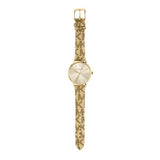 Michael Kors Addyson Quartz Gold Dial Gold Leather Strap Watch for Women - MK2952